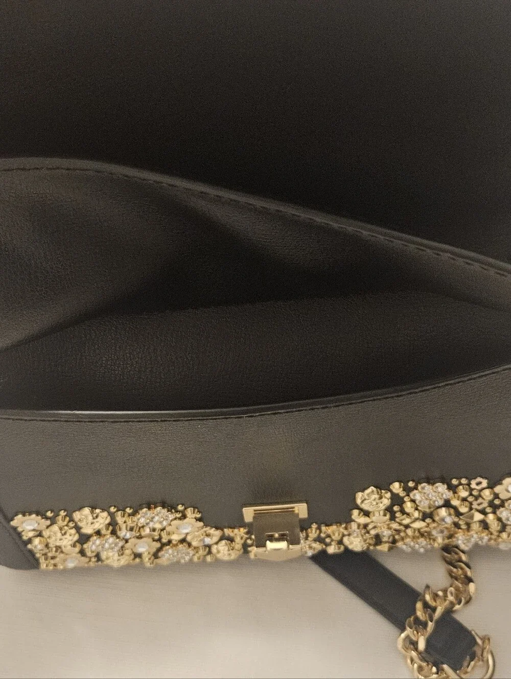 Michael Kors Black Embellished Shoulder Bag with Gold Hardware - Picture 4 of 6